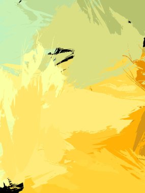 Vahşi fırça darbeleriyle yaratıcı soyut resim. Artistik fırça darbeleriyle donatılmış. Renkli ve canlı bir tasvir. Boyalı sanat.