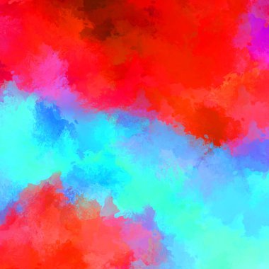 Canlı fırça darbeleriyle boyanmış. Renkli desenli resim. Fırçalanmış duvar kağıdını boya.