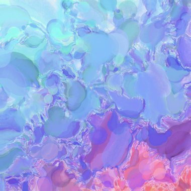 El yapımı sürreal soyut desenli suluboya. Modern sanatsal resim. 2D çizim. Arkaplan boyası karışımı. Yaratıcı duvar sanatı. Çağdaş sanat.