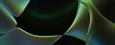 Soyut arkaplan. Değişken renk değişim dalgaları, dinamik hareketlerle. Işık dalgalarının neon renkli soyut tasarımı. Duvar kağıdı, afiş, arkaplan, kart, kitap illüstrasyonu, web sitesi.