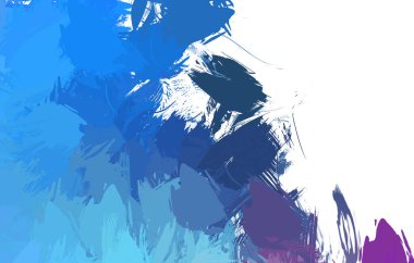 Duvar sanatı Eşsiz ve yaratıcı illüstrasyon. Fırça darbesi ile boyanmış. Renkli fırça darbelerinin soyut arkaplanı. Fırçalanmış canlı duvar kâğıdı. Boyalı sanatsal yaratım.