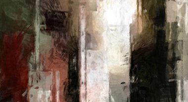 Soyut arkaplanda pürüzlü fırça darbeleri. Fırça boyası. Renkli boya darbeleri. Eşsiz duvar sanatı. Tuvaldeki modern sanat. Renkli çağdaş sanat eserleri. 