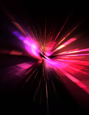 Fütürist mercek patlaması. Parlayan parçacıkları ve çizgileri olan ışık patlaması yıldızı. Güzel soyut ışın arkaplanı.