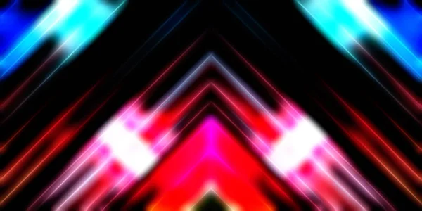 Abstract Stralende Geometrische Lichten Achtergrond Fractale Symmetrische Grafische Illustratie Intersecterende — Stockfoto