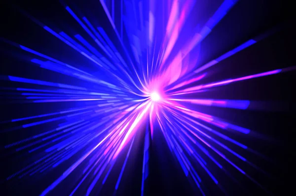 Futuristic Lens Flare Light Explosion Star Glowing Particles Lines Beautiful — Stock Photo, Image