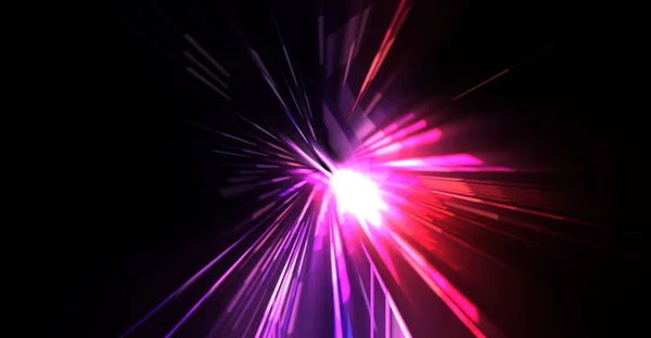 Futuristic Lens Flare Light Explosion Star Glowing Particles Lines Beautiful — Stock Photo, Image