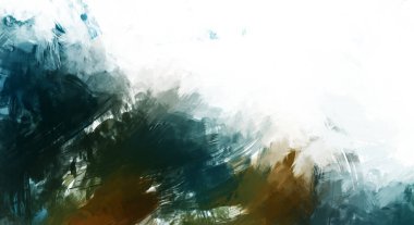 Canlı fırça darbeleriyle boyanmış. Renkli desenli resim. Fırçalanmış duvar kağıdını boya.