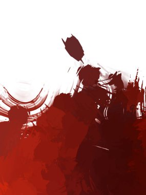 Taranmış Boyalı Soyut Arkaplan. Vahşi kaotik fırça darbeleri. Boya darbeleri. 2D İllüstrasyon. Fırça darbeli resim. 