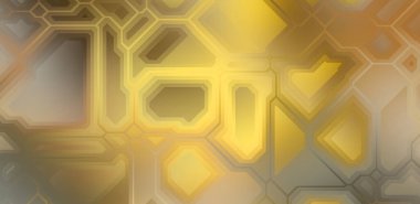 Renkli ve canlı geometrik şekiller katmanları var. Bir teknoloji planının dijital illüstrasyonu. Gelecekçi tasarım şablonu.