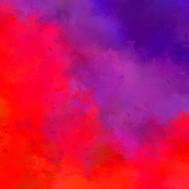 Canlı fırça darbeleriyle boyanmış. Renkli desenli resim. Fırçalanmış duvar kağıdını boya.