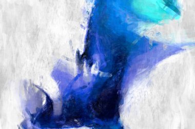 Soyut arkaplanda pürüzlü fırça darbeleri. Fırça boyası. Renkli boya darbeleri. Eşsiz duvar sanatı. Tuvaldeki modern sanat. Renkli çağdaş sanat eserleri. 