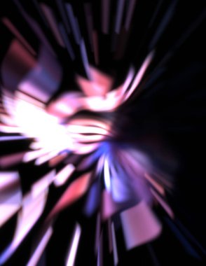 Işık parçacık izleri. Parlayan parçacıkları ve çizgileri olan ışık patlaması yıldızı. Güzel hareketli soyut ışın arkaplanı.