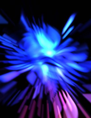 Işık parçacık izleri. Parlayan parçacıkları ve çizgileri olan ışık patlaması yıldızı. Güzel hareketli soyut ışın arkaplanı.