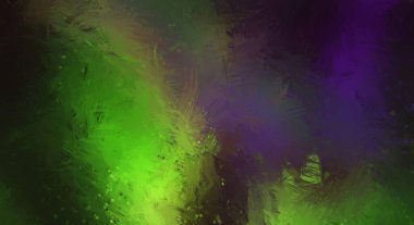 Canlı fırça darbeleriyle boyanmış. Renkli desenli resim. Fırçalanmış duvar kağıdını boya.