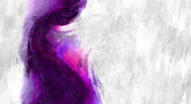 Soyut arkaplanda pürüzlü fırça darbeleri. Fırça boyası. Renkli boya darbeleri. Eşsiz duvar sanatı. Tuvaldeki modern sanat. Renkli çağdaş sanat eserleri. 