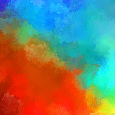 Canlı fırça darbeleriyle boyanmış. Renkli desenli resim. Fırçalanmış duvar kağıdını boya.