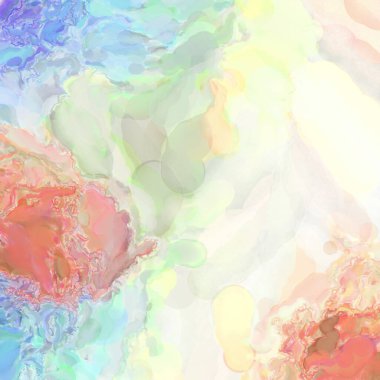 Soyut doku. Yüzeyde etkileyici el yapımı suluboya. Suluboya fırça darbeleri. Modern sanat. Çok renkli arkaplan. Çağdaş duvar sanatı. Renkli bir fon. 2d illüstrasyon.