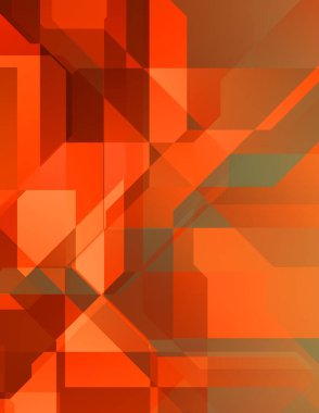 Renkli ve canlı geometrik şekiller katmanları var. Bir teknoloji planının dijital illüstrasyonu. Gelecekçi tasarım şablonu.