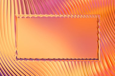 Soyut çerçeveli arkaplan. Renkli, canlı, dalgalı bir duvar kağıdı. Merkezi çerçeveli yaratıcı grafik 2d çizim. Dinamik şekilli modaya uygun sıvı örtüsü.