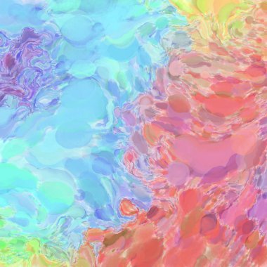 Çağdaş sanat. El işçiliğinin renkli dokusu. Modern resim. Yüzeyde suluboya vuruşlar. Sanatsal arkaplan resmi. Tablo üzerinde soyut resim. Fırça darbeleri. 