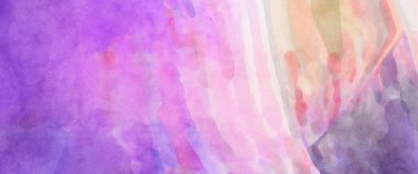 Pastel renklerde suluboya resim. Poster, duvar sanatı, afiş, kart, kitap kapağı ya da ambalaj için rahatlatıcı kompozisyonun yumuşak renkli çizimi. Modern fırça darbeleri resim.