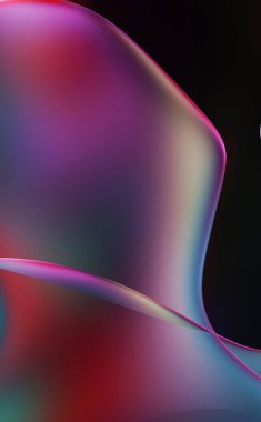 Soyut arkaplan. Değişken renk değişim dalgaları, dinamik hareketlerle. Işık dalgalarının neon renkli soyut tasarımı. Duvar kağıdı, afiş, arkaplan, kart, kitap illüstrasyonu, web sitesi.