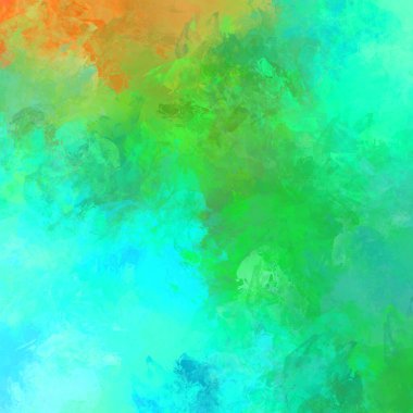 Canlı fırça darbeleriyle boyanmış. Renkli desenli resim. Fırçalanmış duvar kağıdını boya.