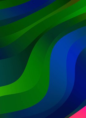 Soyut arkaplan. Renkli dalgalı tasarım duvar kağıdı. yaratıcı grafik 2D çizim. Dinamik şekilli modaya uygun sıvı örtüsü.