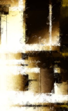 Modern sanat. Renkli çağdaş sanat eserleri. Renkli boya darbeleri. Soyut arkaplanda fırça darbeleri. Fırça boyası. Eşsiz duvar sanatı.