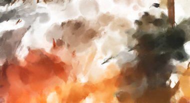 El yapımı sürreal soyut desenli suluboya. Modern sanatsal resim. 2D çizim. Arkaplan boyası karışımı. Yaratıcı duvar sanatı. Çağdaş sanat