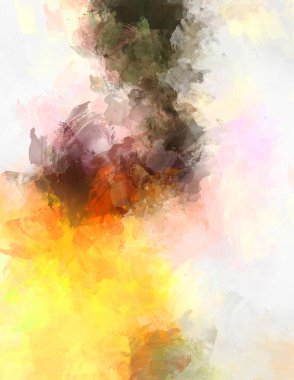 Sanatsal soyut arkaplan. Doku boyalı duvar kağıdı. Boya darbeleriyle yaratıcı bir illüstrasyon. Fırça desenli resim.