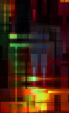 Fütürist soyut geometrik duvar kağıdı. Geometrik renkli şekiller. Dikdörtgen şekilli arka plan. Bir teknolojinin dijital illüstrasyonuName.