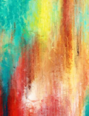 Modern sanat. Renkli çağdaş sanat eserleri. Renkli boya darbeleri. Soyut arkaplanda fırça darbeleri. Fırça boyası. Eşsiz duvar sanatı.