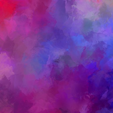 Canlı fırça darbeleriyle boyanmış. Renkli desenli resim. Fırçalanmış duvar kağıdını boya.