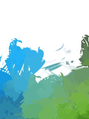 Taranmış Boyalı Soyut Arkaplan. Vahşi kaotik fırça darbeleri. Boya darbeleri. 2D İllüstrasyon. Fırça darbeli resim. 