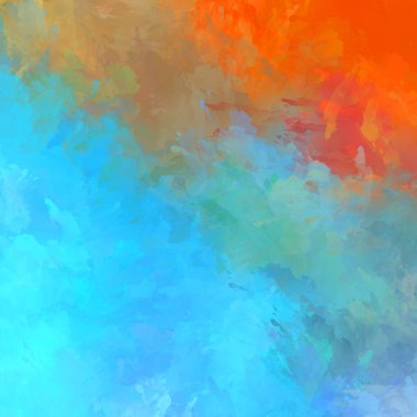 Duvar sanatı Eşsiz ve yaratıcı illüstrasyon. Fırça darbesi ile boyanmış. Renkli fırça darbelerinin soyut arkaplanı. Fırçalanmış canlı duvar kâğıdı. Boyalı sanatsal yaratım.