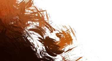 Taranmış Boyalı Soyut Arkaplan. Vahşi kaotik fırça darbeleri. Boya darbeleri. 2D İllüstrasyon. Fırça darbeli resim. 