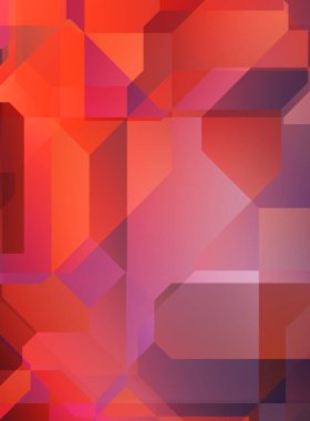 Renkli ve canlı geometrik şekiller katmanları var. Bir teknoloji planının dijital illüstrasyonu. Gelecekçi tasarım şablonu.