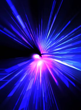 Fütürist mercek patlaması. Parlayan parçacıkları ve çizgileri olan ışık patlaması yıldızı. Güzel soyut ışın arkaplanı.