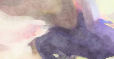 Yumuşak suluboya duvar kağıdı. Hafifçe fırçalanmış renkleri olan sanatsal bir resim. Pastel renkler arkaplana dokunmuş. Soyut duvar sanatı..