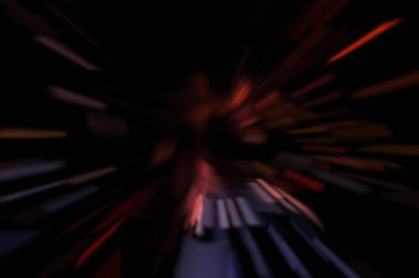 Işık parçacık izleri. Parlayan parçacıkları ve çizgileri olan ışık patlaması yıldızı. Güzel hareketli soyut ışın arkaplanı.