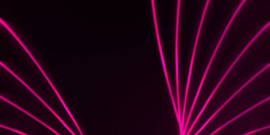 Işık dalgalarının neon renkli soyut tasarımı. Dijital arka plan ve neon ışığı parlama efekti. Parlak ışınlar duvar kağıdı.