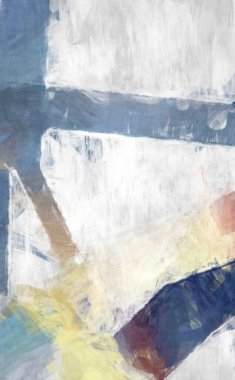 Soyut arkaplanda pürüzlü fırça darbeleri. Fırça boyası. Renkli boya darbeleri. Eşsiz duvar sanatı. Tuvaldeki modern sanat. Renkli çağdaş sanat eserleri. 