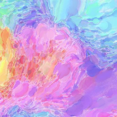 Çağdaş sanat. El işçiliğinin renkli dokusu. Modern resim. Yüzeyde suluboya vuruşlar. Sanatsal arkaplan resmi. Tablo üzerinde soyut resim. Fırça darbeleri. 