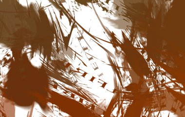 Renkli fırça darbelerinin 2B çizimi. Dekoratif doku resmi. Canlı boya desenli arka plan. Kaotik fırça darbeleri resim.