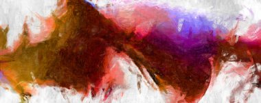 Soyut arkaplanda pürüzlü fırça darbeleri. Fırça boyası. Renkli boya darbeleri. Eşsiz duvar sanatı. Tuvaldeki modern sanat. Renkli çağdaş sanat eserleri. 