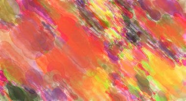 Çağdaş sanat. El yapımı resim. Modern sanat eserleri. Yüzeyde suluboya fırça darbeleriyle resim yapmak. 2D çizim. Sanatsal arkaplan resmi. Tablo üzerinde soyut resim. Renkli doku.