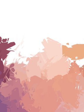 Taranmış Boyalı Soyut Arkaplan. Vahşi kaotik fırça darbeleri. Boya darbeleri. 2D İllüstrasyon. Fırça darbeli resim. 