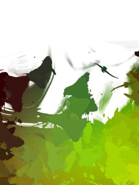 Taranmış Boyalı Soyut Arkaplan. Vahşi kaotik fırça darbeleri. Boya darbeleri. 2D İllüstrasyon. Fırça darbeli resim. 