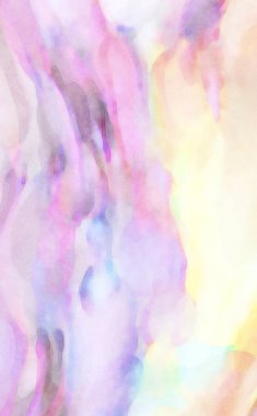 Yumuşak suluboya duvar kağıdı. Hafifçe fırçalanmış renkleri olan sanatsal bir resim. Pastel renkler arkaplana dokunmuş. Soyut duvar sanatı..